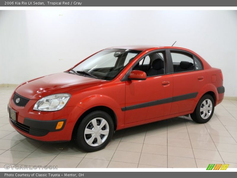 Tropical Red / Gray 2006 Kia Rio LX Sedan