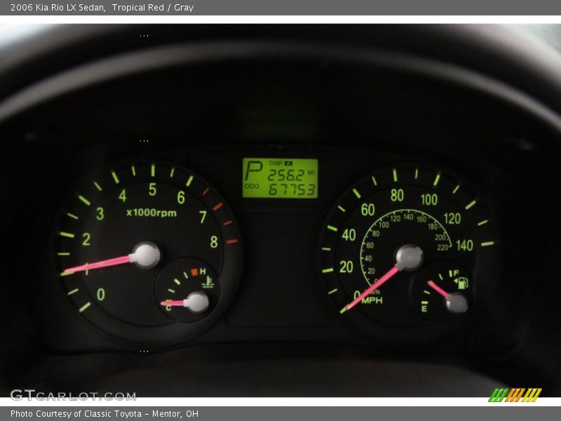 Tropical Red / Gray 2006 Kia Rio LX Sedan