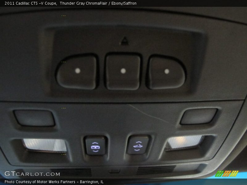 Thunder Gray ChromaFlair / Ebony/Saffron 2011 Cadillac CTS -V Coupe