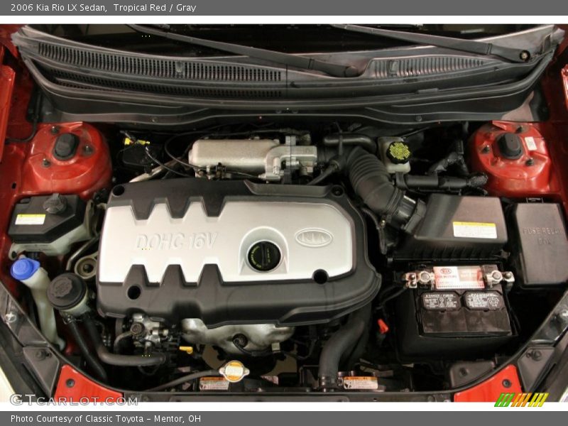 Tropical Red / Gray 2006 Kia Rio LX Sedan