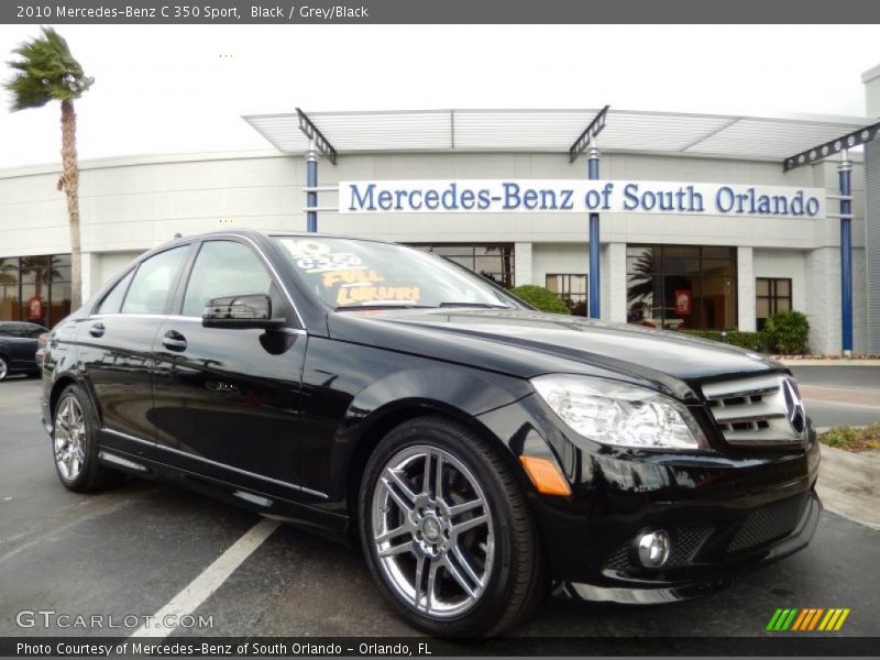 Black / Grey/Black 2010 Mercedes-Benz C 350 Sport