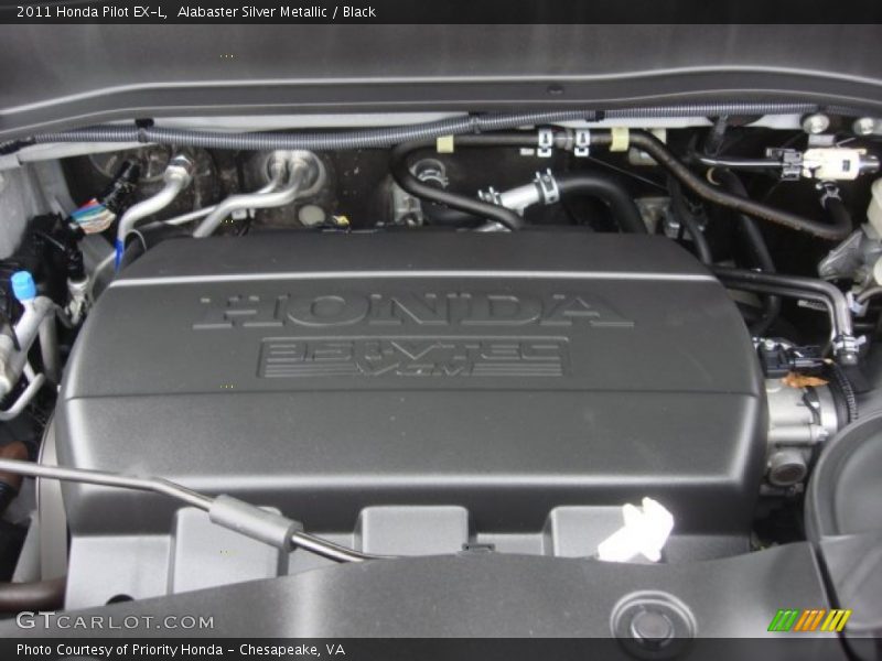 Alabaster Silver Metallic / Black 2011 Honda Pilot EX-L