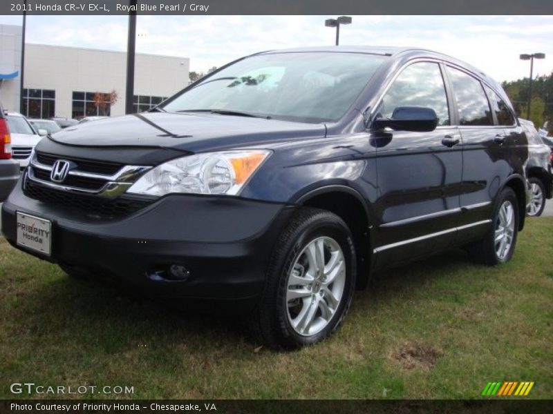 Royal Blue Pearl / Gray 2011 Honda CR-V EX-L