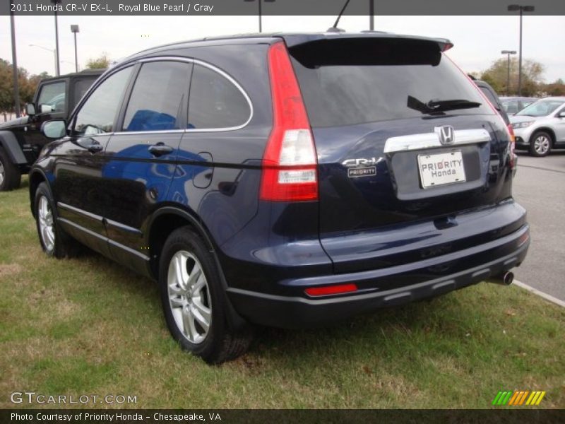 Royal Blue Pearl / Gray 2011 Honda CR-V EX-L