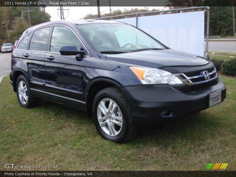 Royal Blue Pearl / Gray 2011 Honda CR-V EX-L
