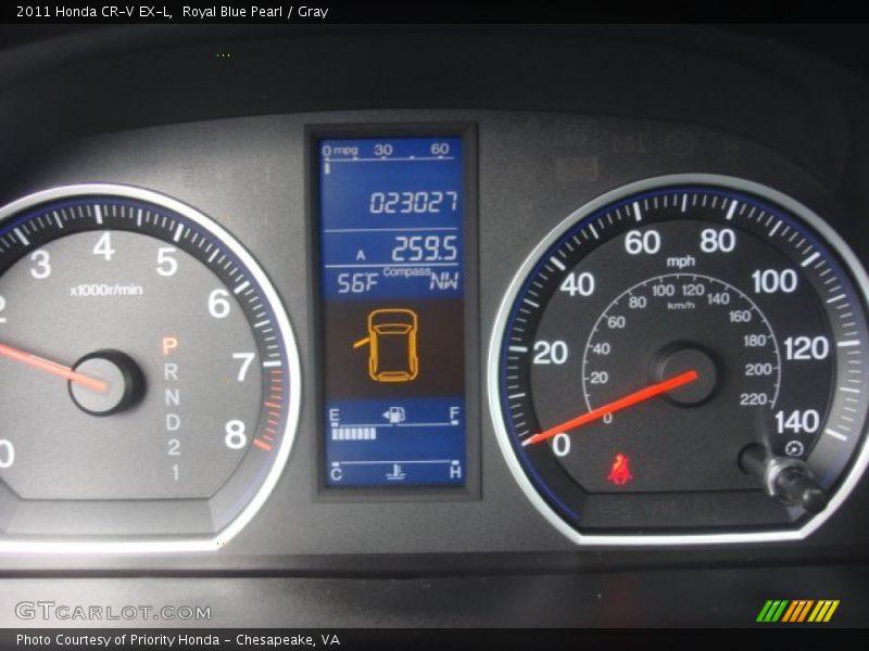Royal Blue Pearl / Gray 2011 Honda CR-V EX-L