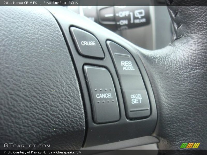 Royal Blue Pearl / Gray 2011 Honda CR-V EX-L