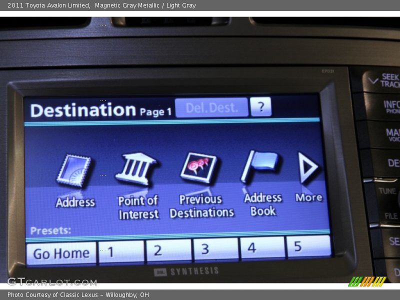 Magnetic Gray Metallic / Light Gray 2011 Toyota Avalon Limited