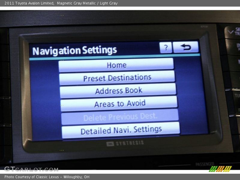 Magnetic Gray Metallic / Light Gray 2011 Toyota Avalon Limited