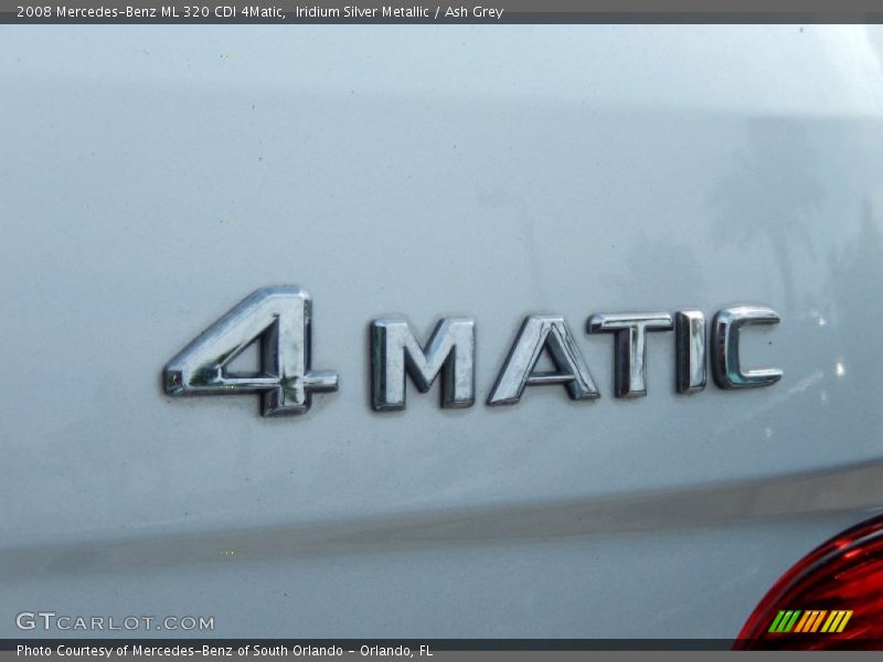 Iridium Silver Metallic / Ash Grey 2008 Mercedes-Benz ML 320 CDI 4Matic