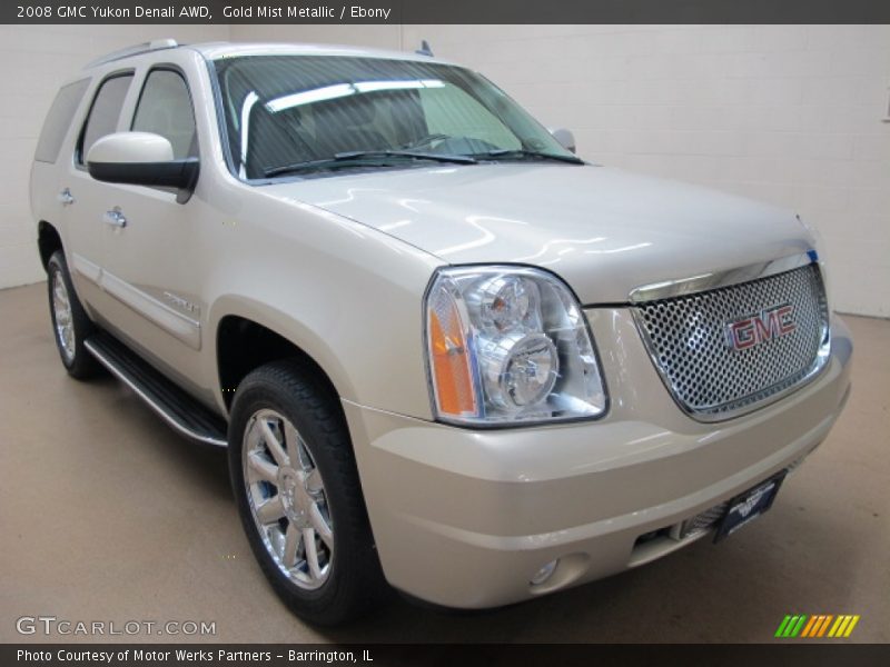 Gold Mist Metallic / Ebony 2008 GMC Yukon Denali AWD