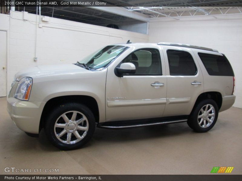 Gold Mist Metallic / Ebony 2008 GMC Yukon Denali AWD