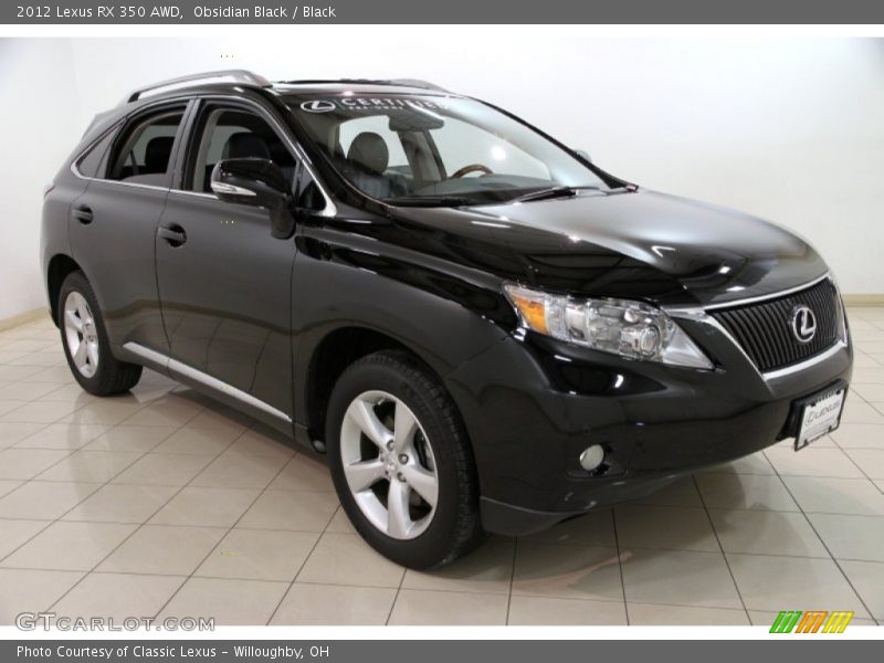 Obsidian Black / Black 2012 Lexus RX 350 AWD