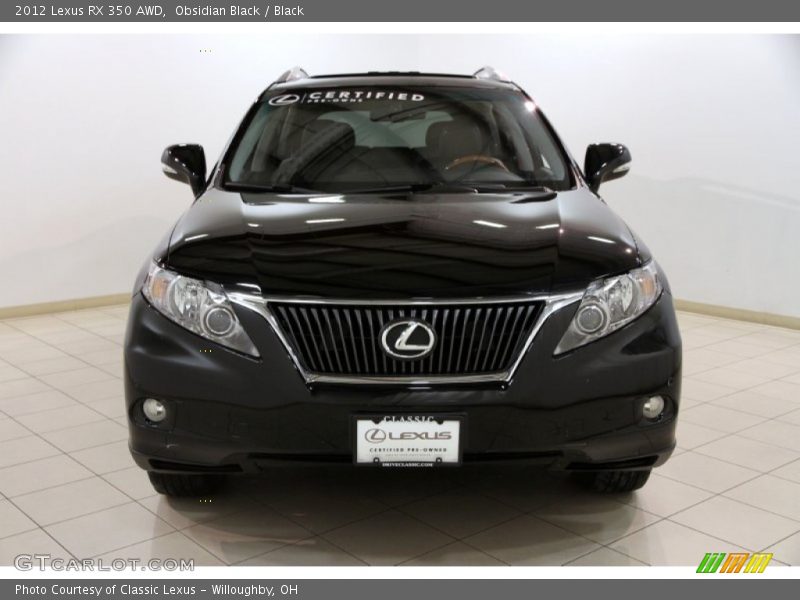 Obsidian Black / Black 2012 Lexus RX 350 AWD
