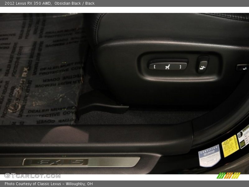 Obsidian Black / Black 2012 Lexus RX 350 AWD
