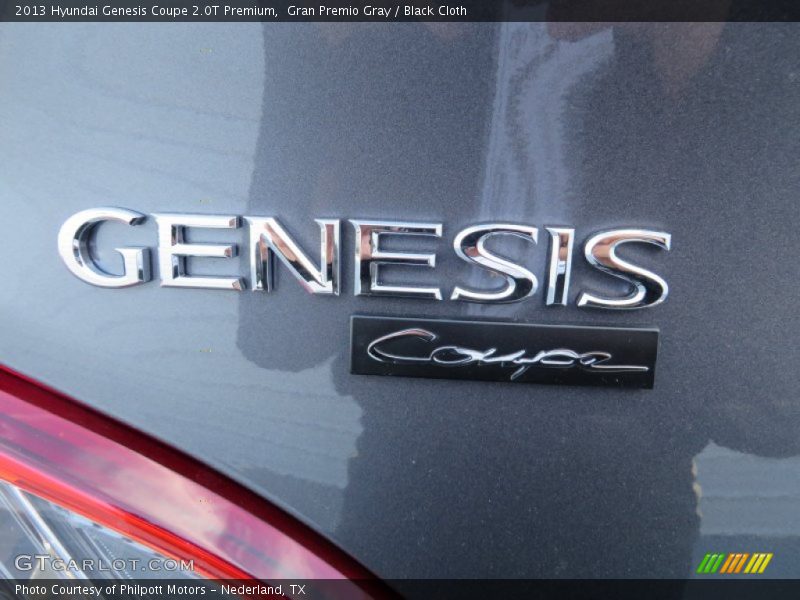 Gran Premio Gray / Black Cloth 2013 Hyundai Genesis Coupe 2.0T Premium
