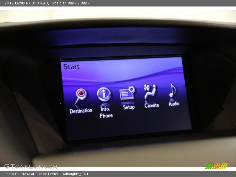 Obsidian Black / Black 2012 Lexus RX 350 AWD