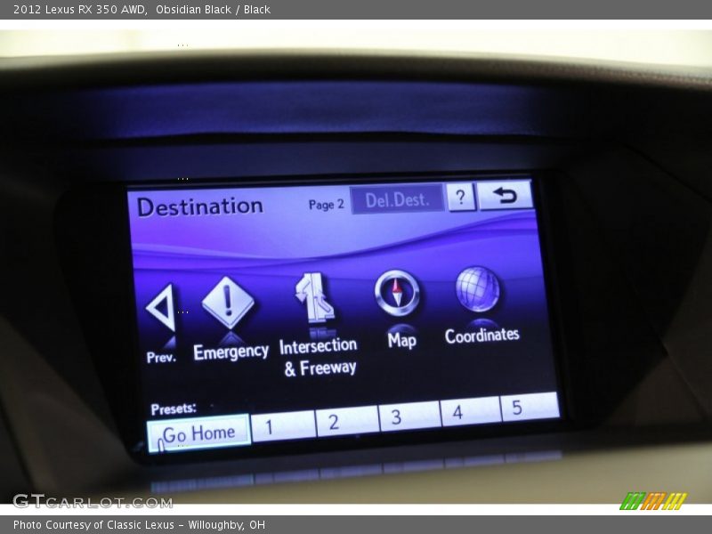Obsidian Black / Black 2012 Lexus RX 350 AWD