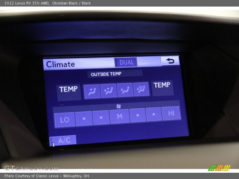 Obsidian Black / Black 2012 Lexus RX 350 AWD