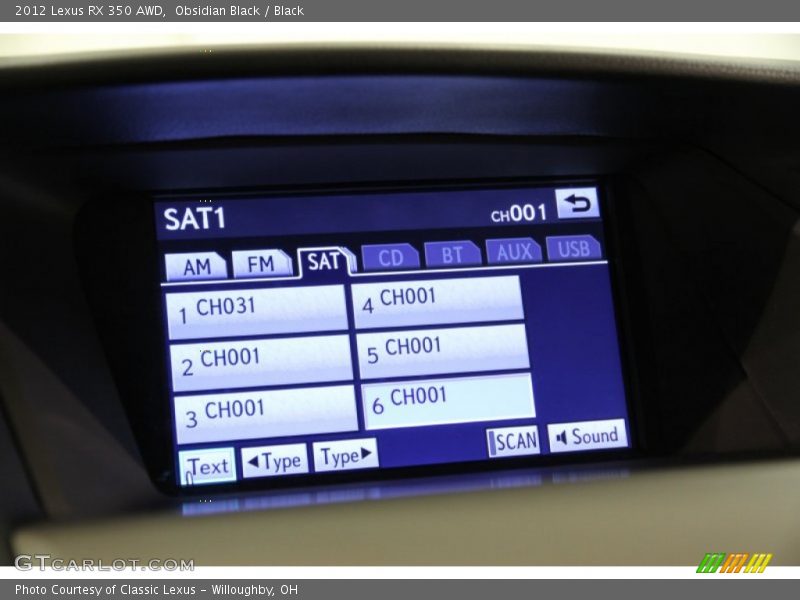 Obsidian Black / Black 2012 Lexus RX 350 AWD