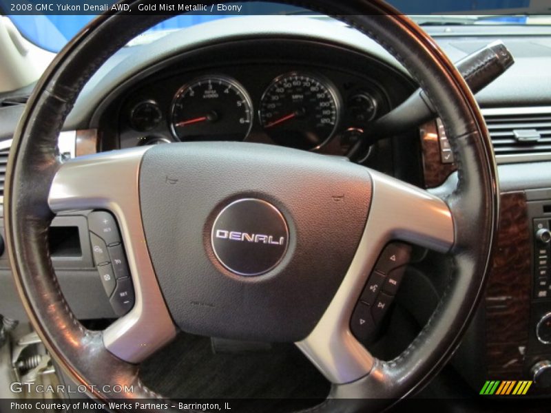 Gold Mist Metallic / Ebony 2008 GMC Yukon Denali AWD