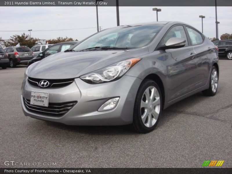 Titanium Gray Metallic / Gray 2011 Hyundai Elantra Limited
