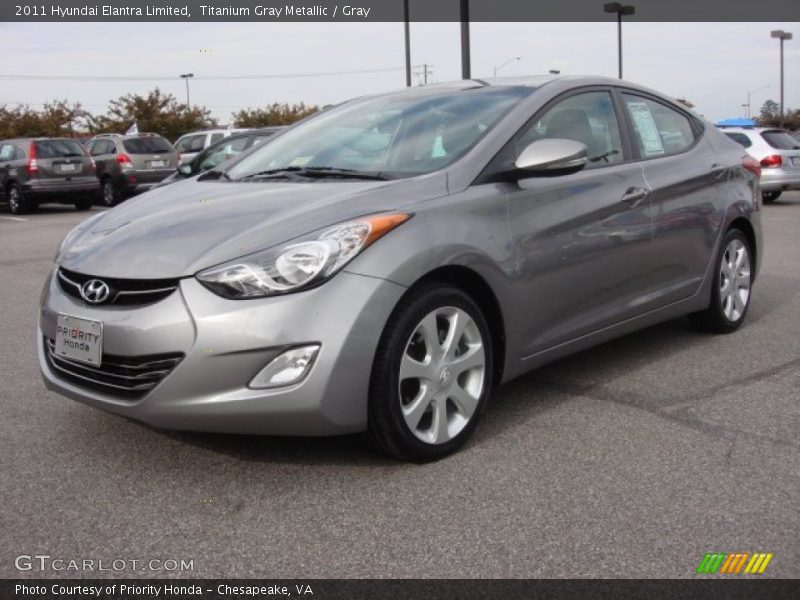 Titanium Gray Metallic / Gray 2011 Hyundai Elantra Limited