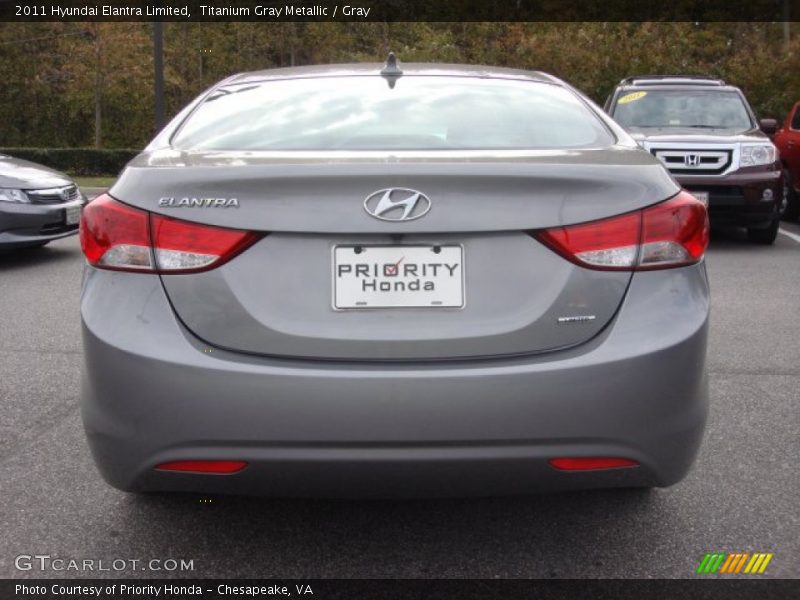 Titanium Gray Metallic / Gray 2011 Hyundai Elantra Limited