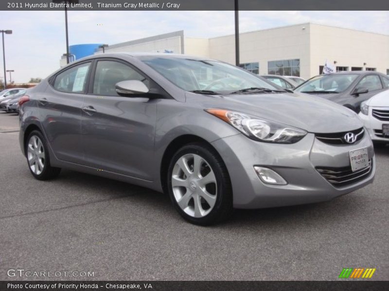 Titanium Gray Metallic / Gray 2011 Hyundai Elantra Limited