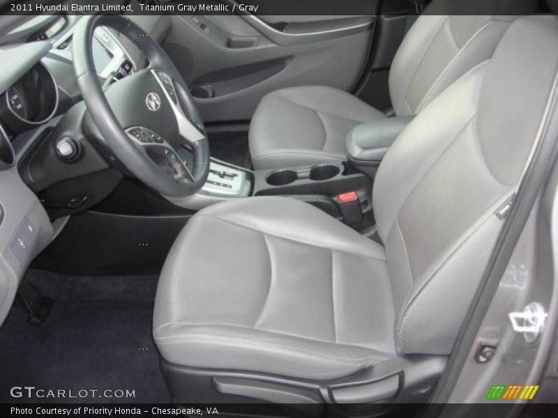 Titanium Gray Metallic / Gray 2011 Hyundai Elantra Limited