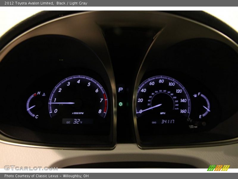 Black / Light Gray 2012 Toyota Avalon Limited