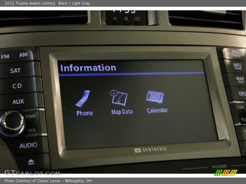 Black / Light Gray 2012 Toyota Avalon Limited