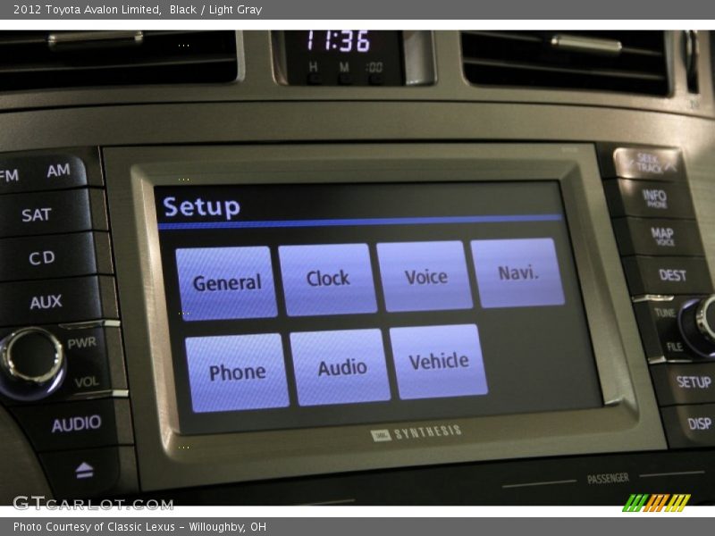 Black / Light Gray 2012 Toyota Avalon Limited