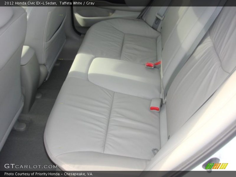 Taffeta White / Gray 2012 Honda Civic EX-L Sedan