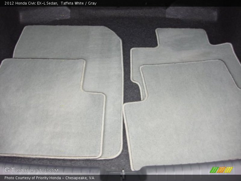 Taffeta White / Gray 2012 Honda Civic EX-L Sedan