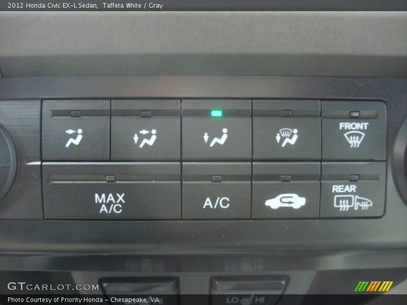 Taffeta White / Gray 2012 Honda Civic EX-L Sedan