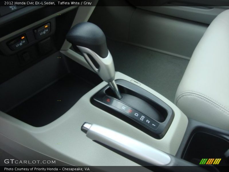Taffeta White / Gray 2012 Honda Civic EX-L Sedan