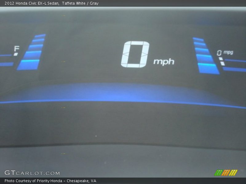 Taffeta White / Gray 2012 Honda Civic EX-L Sedan