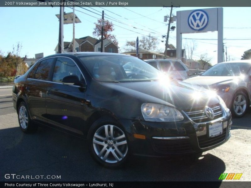 Black / Pure Beige 2007 Volkswagen Jetta Wolfsburg Edition Sedan