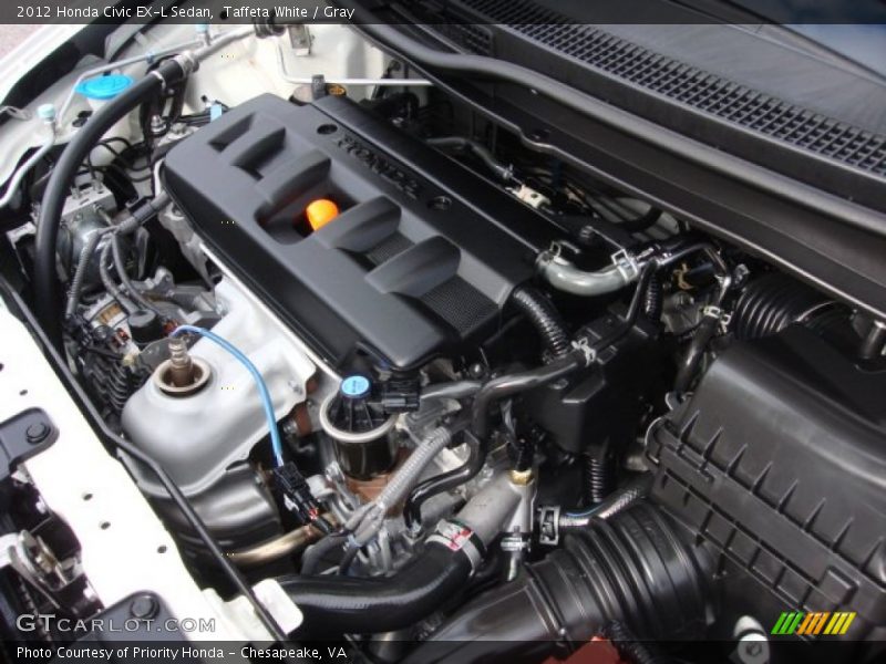 Taffeta White / Gray 2012 Honda Civic EX-L Sedan