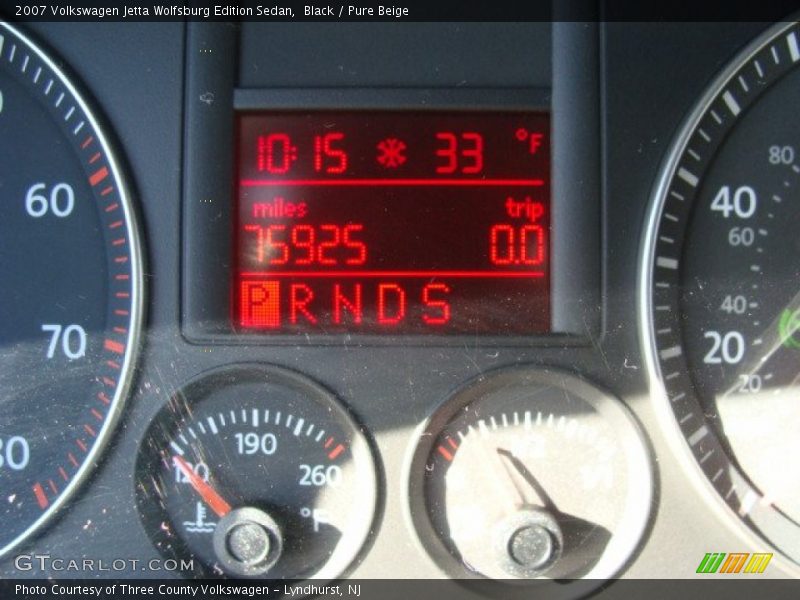 Black / Pure Beige 2007 Volkswagen Jetta Wolfsburg Edition Sedan