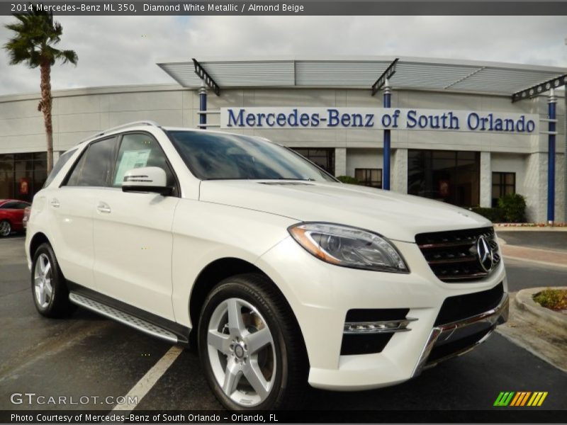 Diamond White Metallic / Almond Beige 2014 Mercedes-Benz ML 350