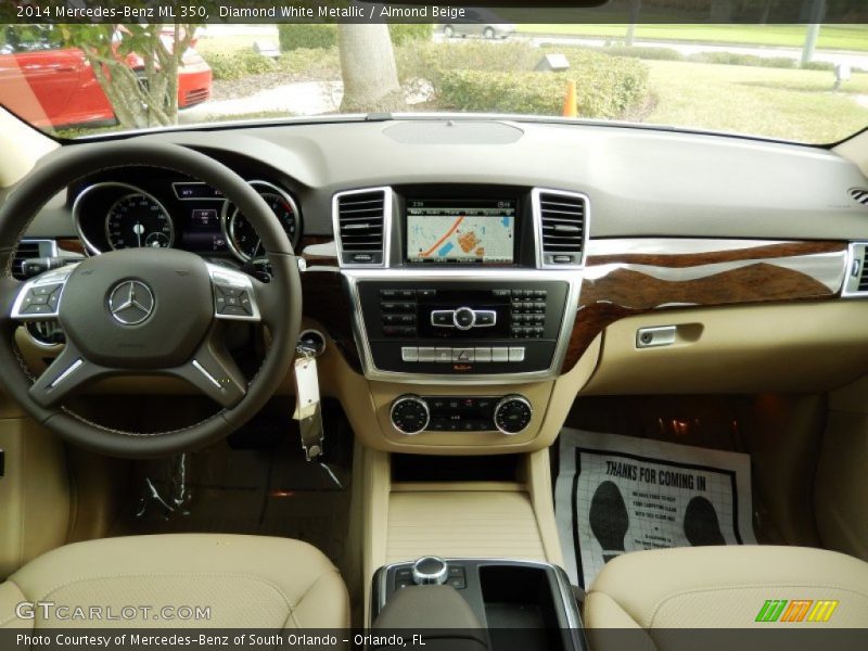 Diamond White Metallic / Almond Beige 2014 Mercedes-Benz ML 350