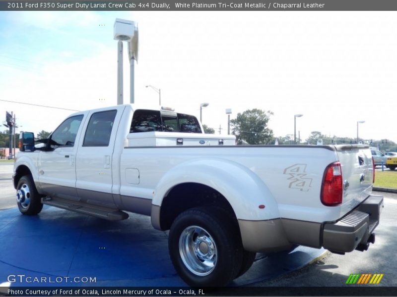 White Platinum Tri-Coat Metallic / Chaparral Leather 2011 Ford F350 Super Duty Lariat Crew Cab 4x4 Dually