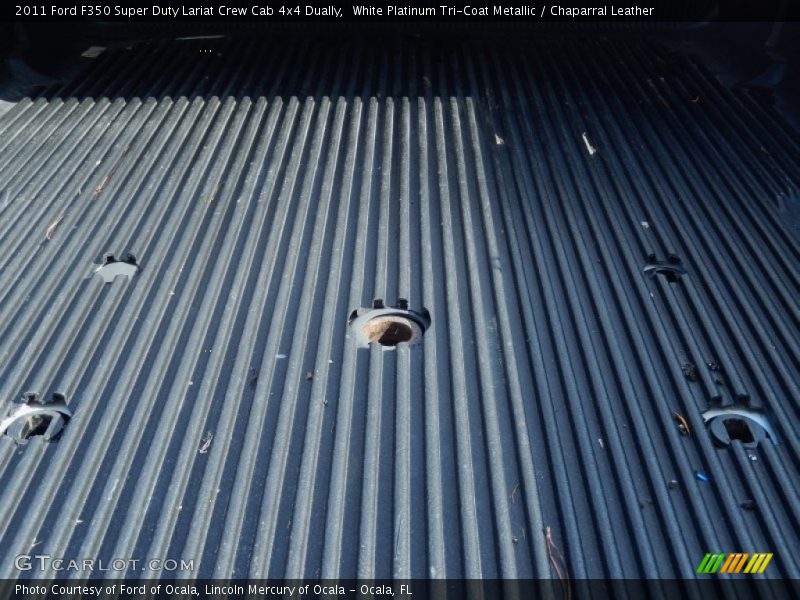 White Platinum Tri-Coat Metallic / Chaparral Leather 2011 Ford F350 Super Duty Lariat Crew Cab 4x4 Dually