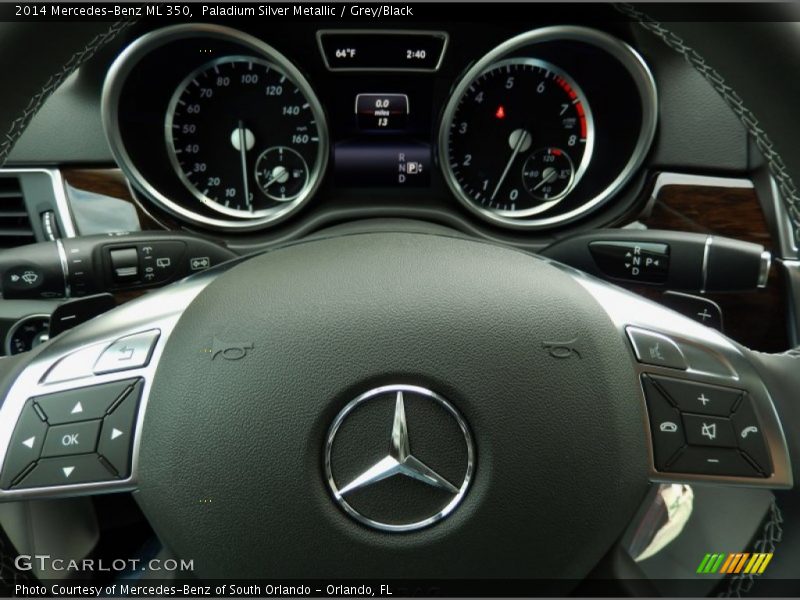 Paladium Silver Metallic / Grey/Black 2014 Mercedes-Benz ML 350
