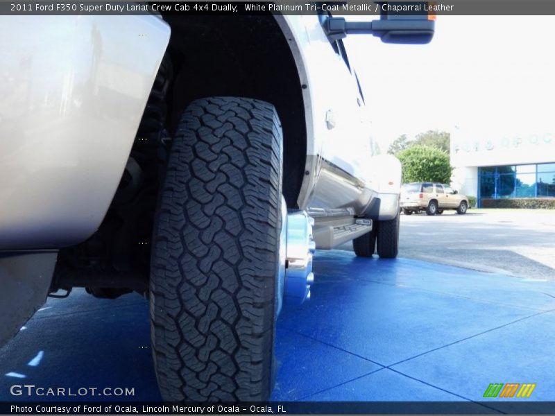 White Platinum Tri-Coat Metallic / Chaparral Leather 2011 Ford F350 Super Duty Lariat Crew Cab 4x4 Dually