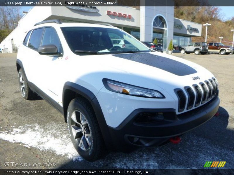Bright White / Morocco - Black 2014 Jeep Cherokee Limited 4x4