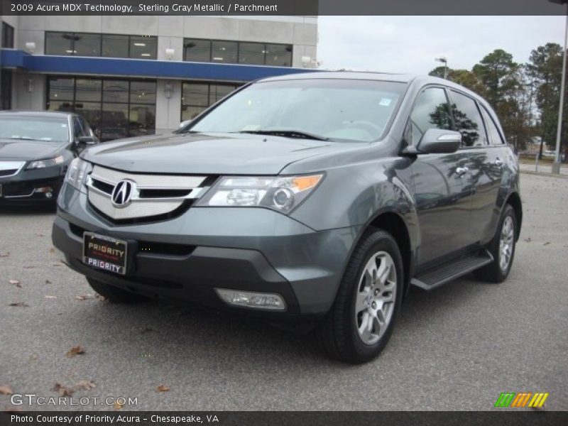 Sterling Gray Metallic / Parchment 2009 Acura MDX Technology