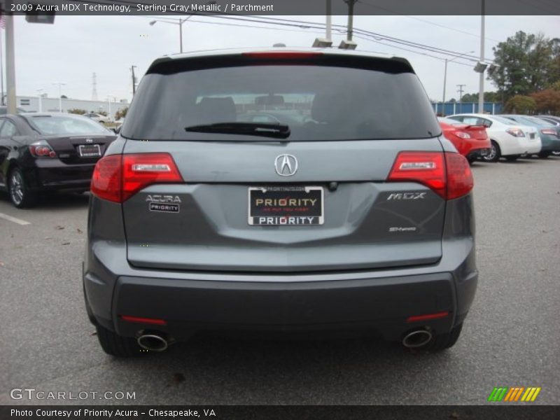 Sterling Gray Metallic / Parchment 2009 Acura MDX Technology